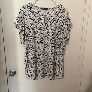 Black and White Polka Dot Blouse